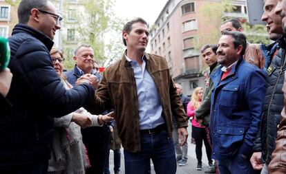 El líder de Ciudadanos, Albert Rivera, en un acto del partido este fin de semana.