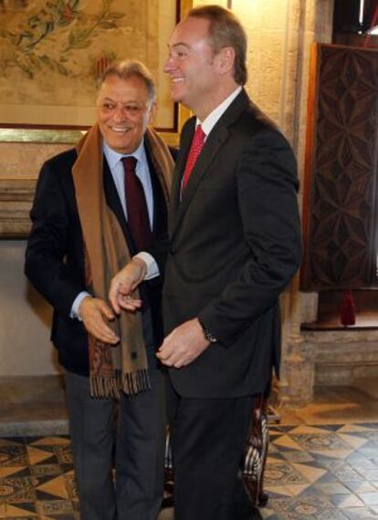 Alberto Fabra y Zubin Mehta en la Generalitat