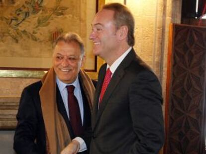 Alberto Fabra y Zubin Mehta en la Generalitat