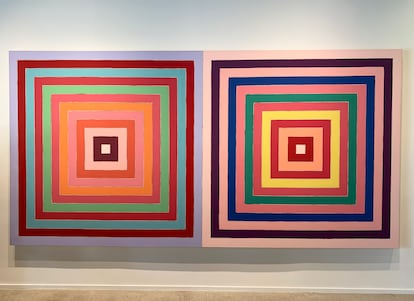 'Double Concentric Squares', 1973, de Frank Stella.