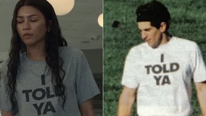 Zendaya wears the same kind of shirt worn by John F. Kennedy Jr., in a clip from the film 'Challengers.'