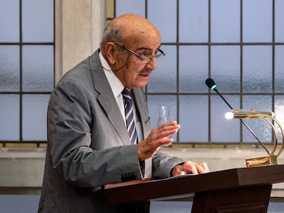 Joaquim Mallafrè, parla després del lliurament dels Guardons de la Ciutat de Reus l'any 2022.