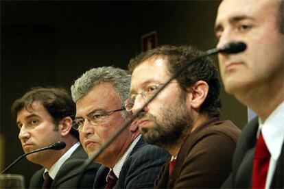 Ferran Soriano, Albert Vicens, Marc Ingla y Alfons Godall, de izquierda a derecha.