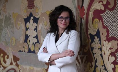 Aleksandra Maria Dulkiewicz, alcaldesa de Gdansk, ayer en Oviedo. 