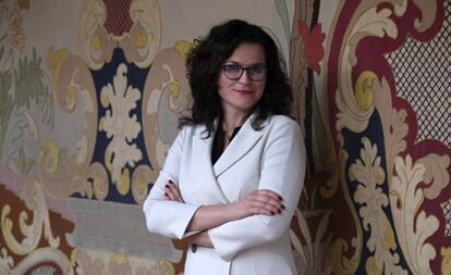 Aleksandra Maria Dulkiewicz, alcaldesa de Gdansk, ayer en Oviedo.