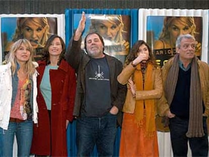 De izquierda a derecha, Carola Baleztena, Montse Mostaza, Josecho San Mateo, Daniela Costa y Pepe Sancho.
