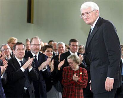 Jürgen Habermas, durante la ceremonia de entrega del Premio de la Paz en la Feria del Libro de Francfort.