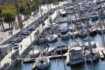 Vista de la actual marina del Port Vell de Barcelona.