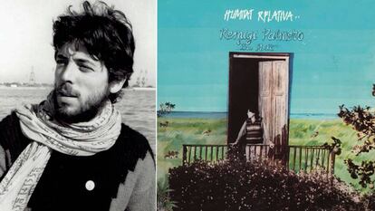 Remigi Palmero y la portada del disco 'Humitat relativa'.