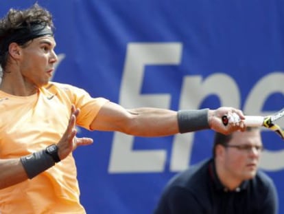 Nadal, durante su debut en Barcelona.