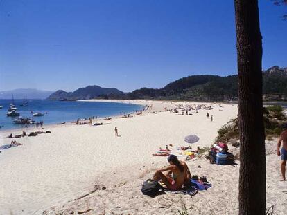 Playa de Rodas, en las islas Cíes (Vigo).