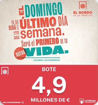 Gordo de La Primitiva bote de 4,9 millones de euros