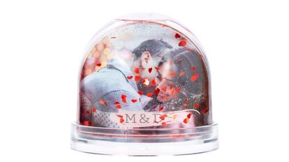 Bola de nieve con fotos personalizada para San Valentín