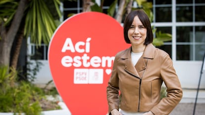 Diana Morant, nueva secretaria general del PSPV PSOE de la Comunidad Valenciana, este domingo en Benicàssim, donde se ha celebrado el congreso socialista.