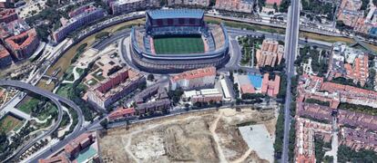 Terrenos de la Operación Mahou-Calderón, en Madrid.