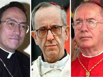 De izquierda a derecha, Jaime Lucas Ortega y Alamino, Darío Castrillón y Norberto Rivera Carrera.