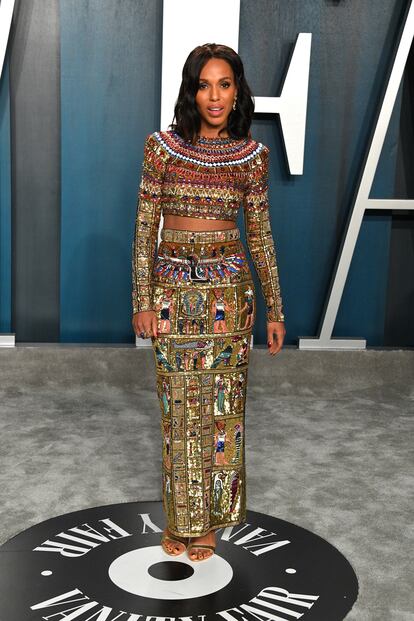 Kerry Washington, espectacular con un look de inspiración egipcia firmado por Zuhair Murad.