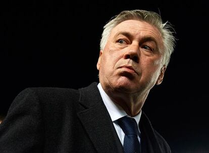 Ancelotti, durante el partido. 