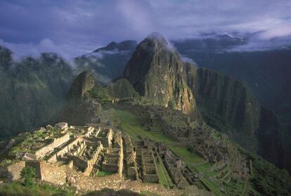 Una vista de Machu Picchu, la cima peruana en torno a los 2.500 metros de altura.