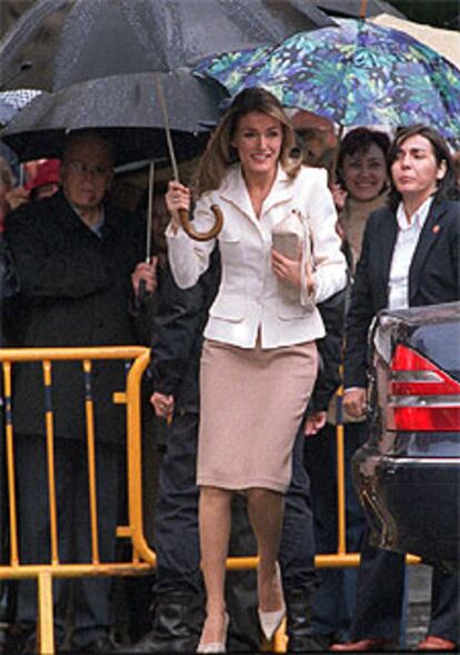 La prometida del Príncipe, a su llegada al Ayuntamiento de Madrid, el pasado día 10 de mayo.