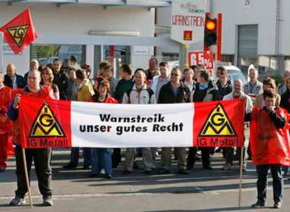 Protesta del sindicato IG Metall.