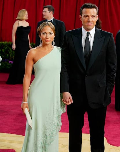 Jennifer López y Ben Affleck, en 2003.