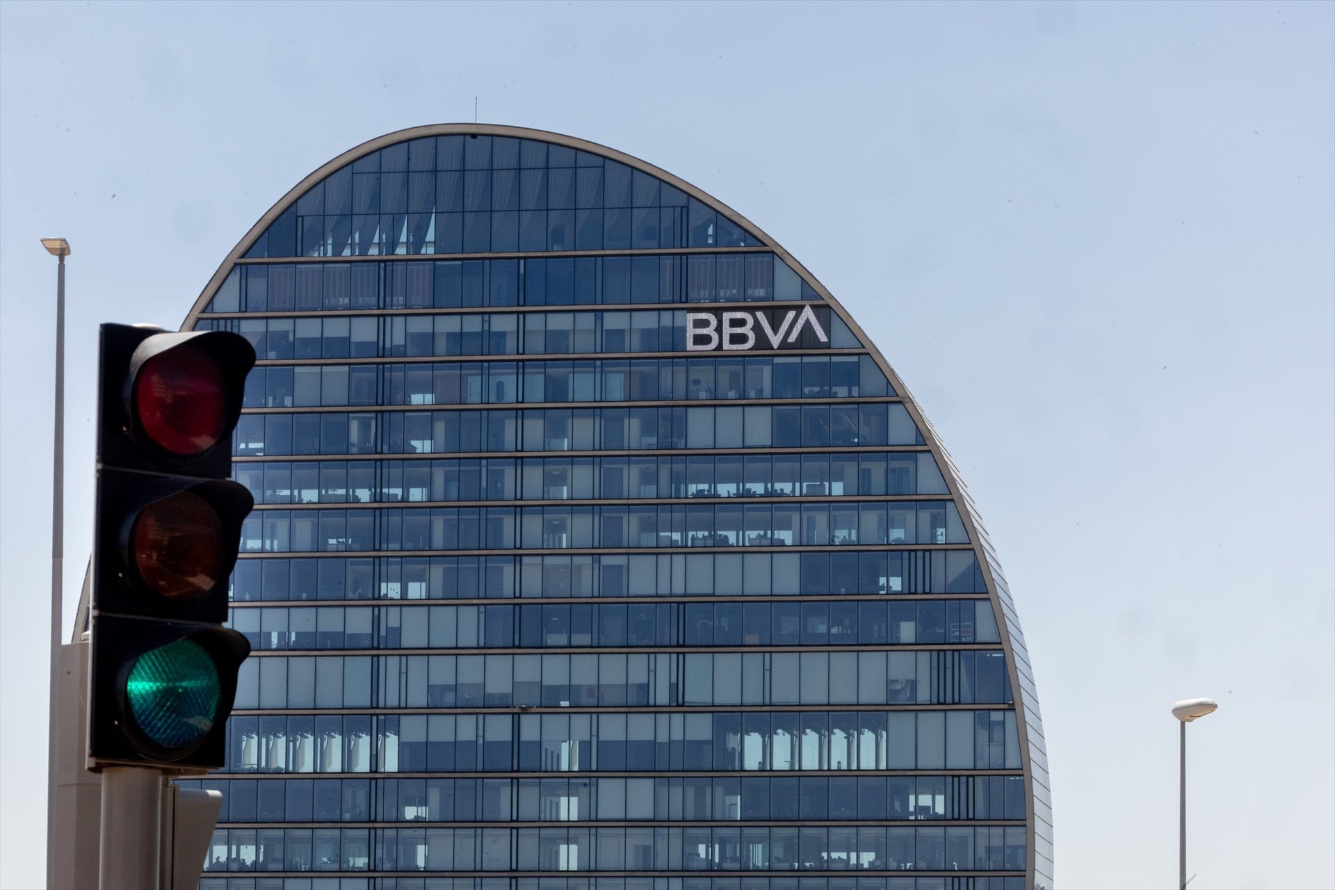 Fachada de BBVA en Madrid en una imagen de junio de 2025.
