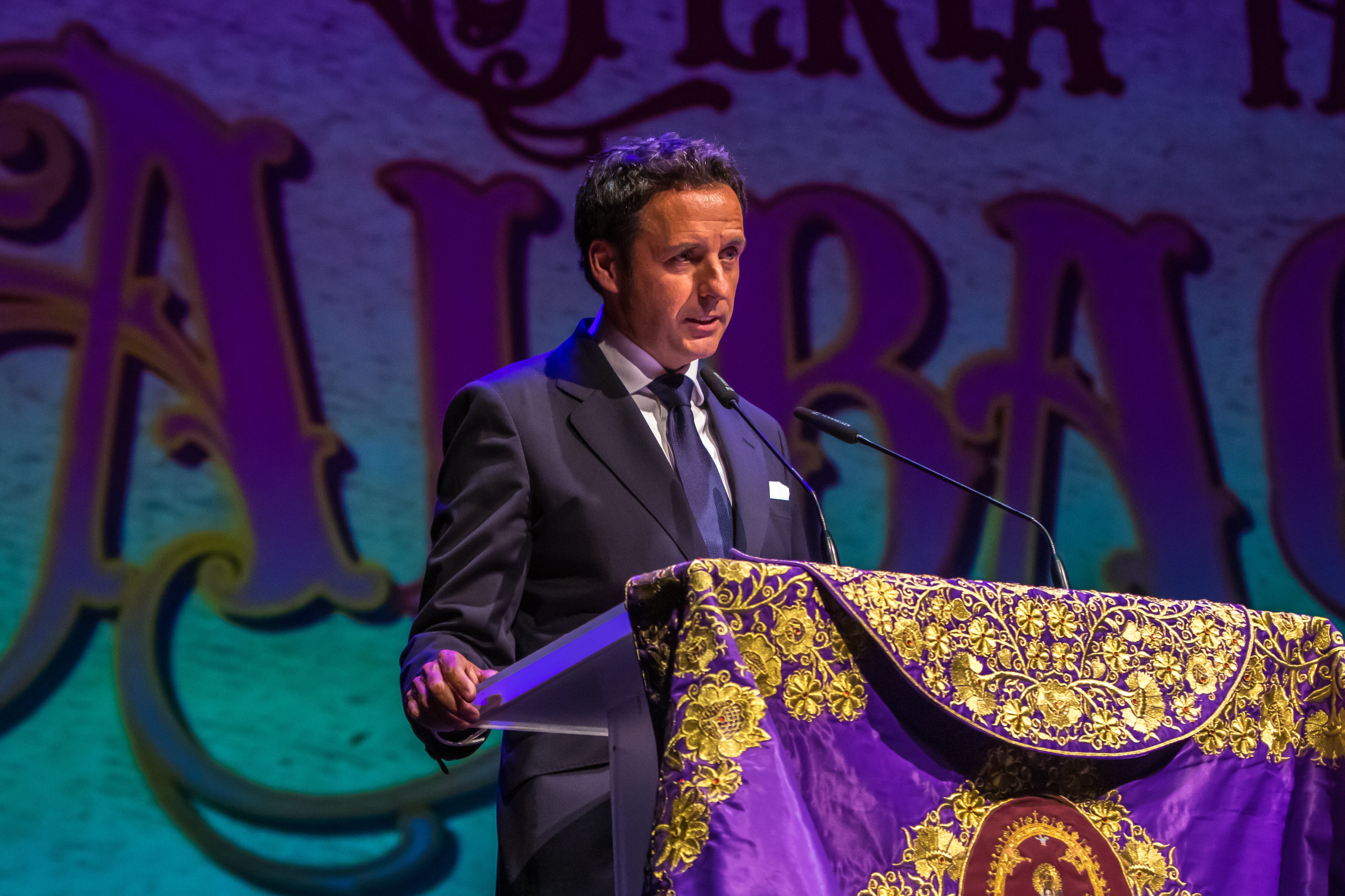 Manuel Amador, empresario de Albacete, durante la gala de presentación de los carteles de 2024.