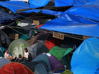 Encampment in Puerta del Sol, Madrid