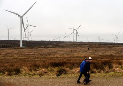 Turbinas eólicas operadas por Scottish Power, del grupo Iberdrola, en Glasgow.