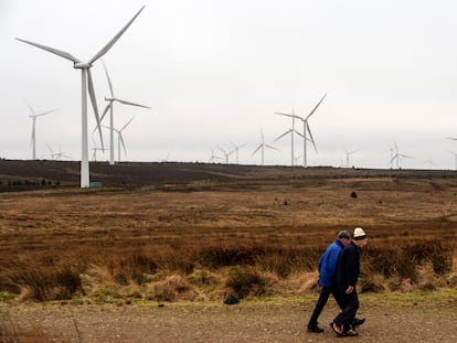Turbinas eólicas operadas por Scottish Power, del grupo Iberdrola, en Glasgow.