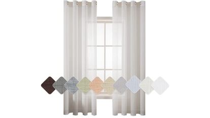 Cortinas de lino para el dormitorio de MIULEE, varios colores