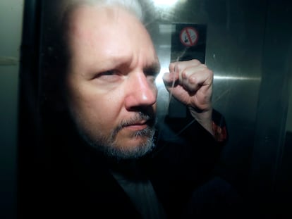 El fundador de WikiLeaks, Julian Assange, en Londres, en mayo de 2019.