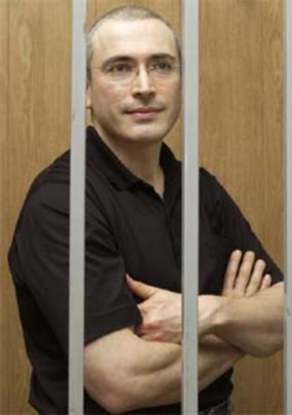 Mijaíl Jodorkovski, en la vista del juicio.