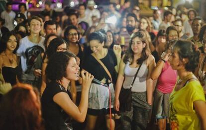 MC Lidi, em uma apresenta&ccedil;&atilde;o no Rio. 