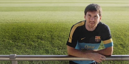 Leo Messi posa para la entrevista con EL PAÍS.