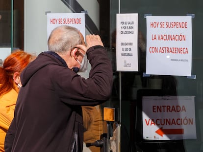 Un centro de vacunación cerrado en Valladolid, el miércoles.