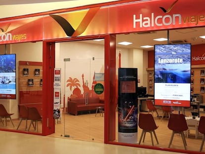 Una oficina de Viajes Halcón, propiedad de Globalia.