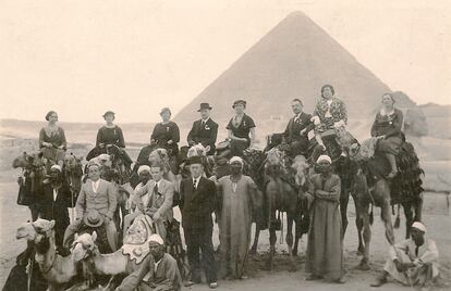 La gran Pirámide de Giza, en Egipto, en una imagen de 1936.