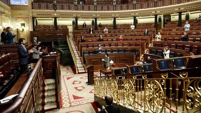 Pleno celebrado el jueves para aprobar la prórroga del estado de alarma.