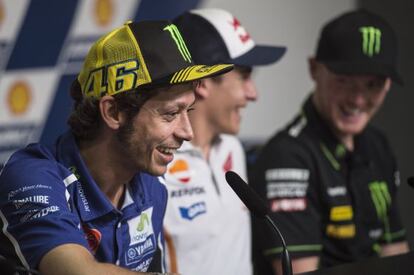 Valentino Rossi, en la conferencia de prensa de este jueves en Sepang.