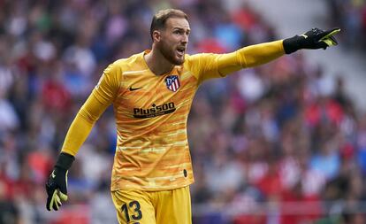 Oblak contra el Celta Vigo el pasado sábado.