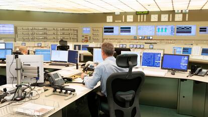 Sala de control nuclear de la central de Trillo (Guadalajara).