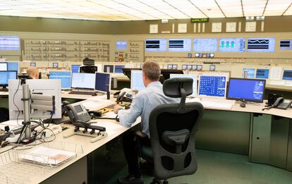 Sala de control nuclear de la central de Trillo (Guadalajara).