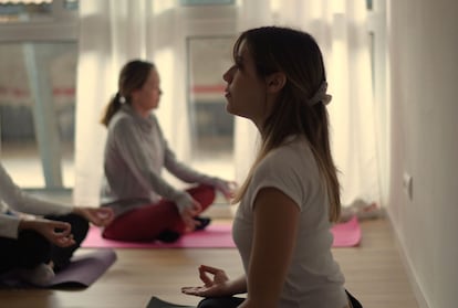 Taller de yoga de Amigas para el Alma, en una imagen cedida por el grupo.