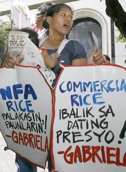 Filipinas también sufre protestas por el precio de bienes básicos como arroz y pan. Se une a una protesta global.