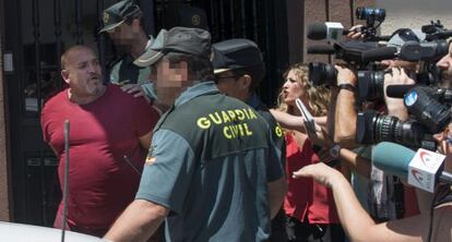 Manuel M.M., durante su traslado a prisión el pasado viernes.