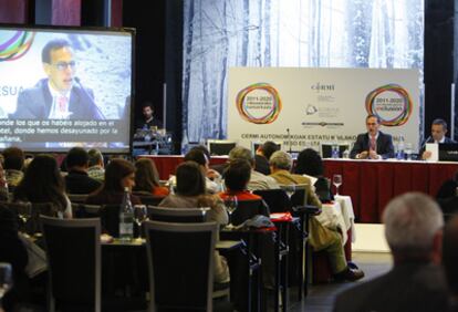 Un momento del debate de una de las ponencias en el congreso sobre discapacidad.