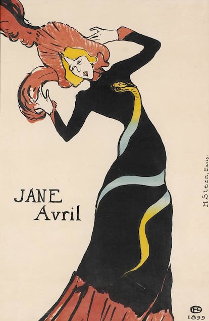 'Jane Avril' fue una de las artistas que retrató Toulouse-Lautrec en los carteles. El pintor de origen noble elevó la técnica de los carteles a categoría de arte.