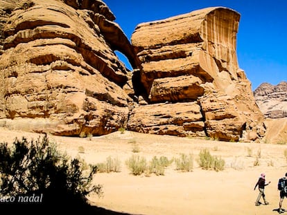 Caminando con Lawrence por el desierto de Wadi Rum
